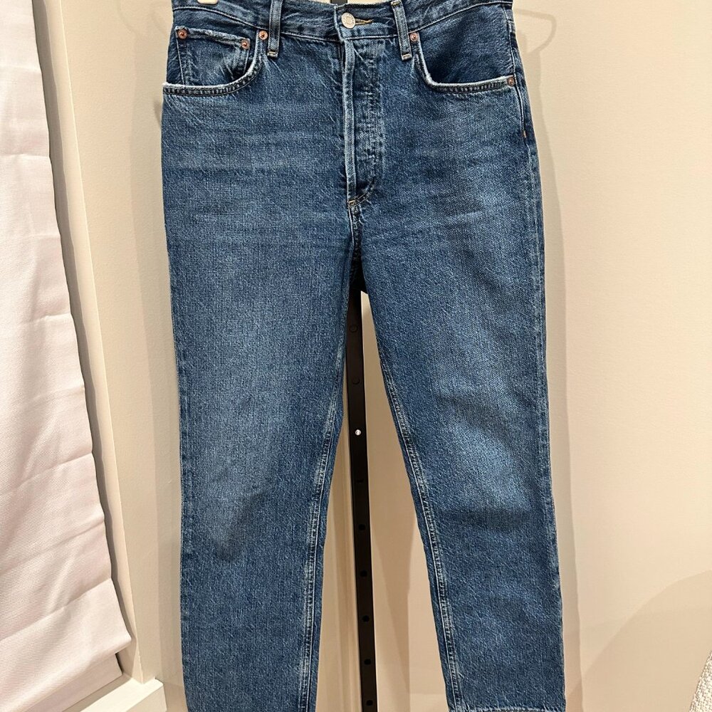 AGOLDE Riley Crop High Rise Straight Jeans - Picture 5 of 6